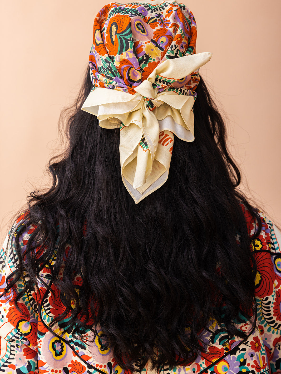 Goldie Cotton Bandana – Matyó Floral — Matyó Floral, view 2