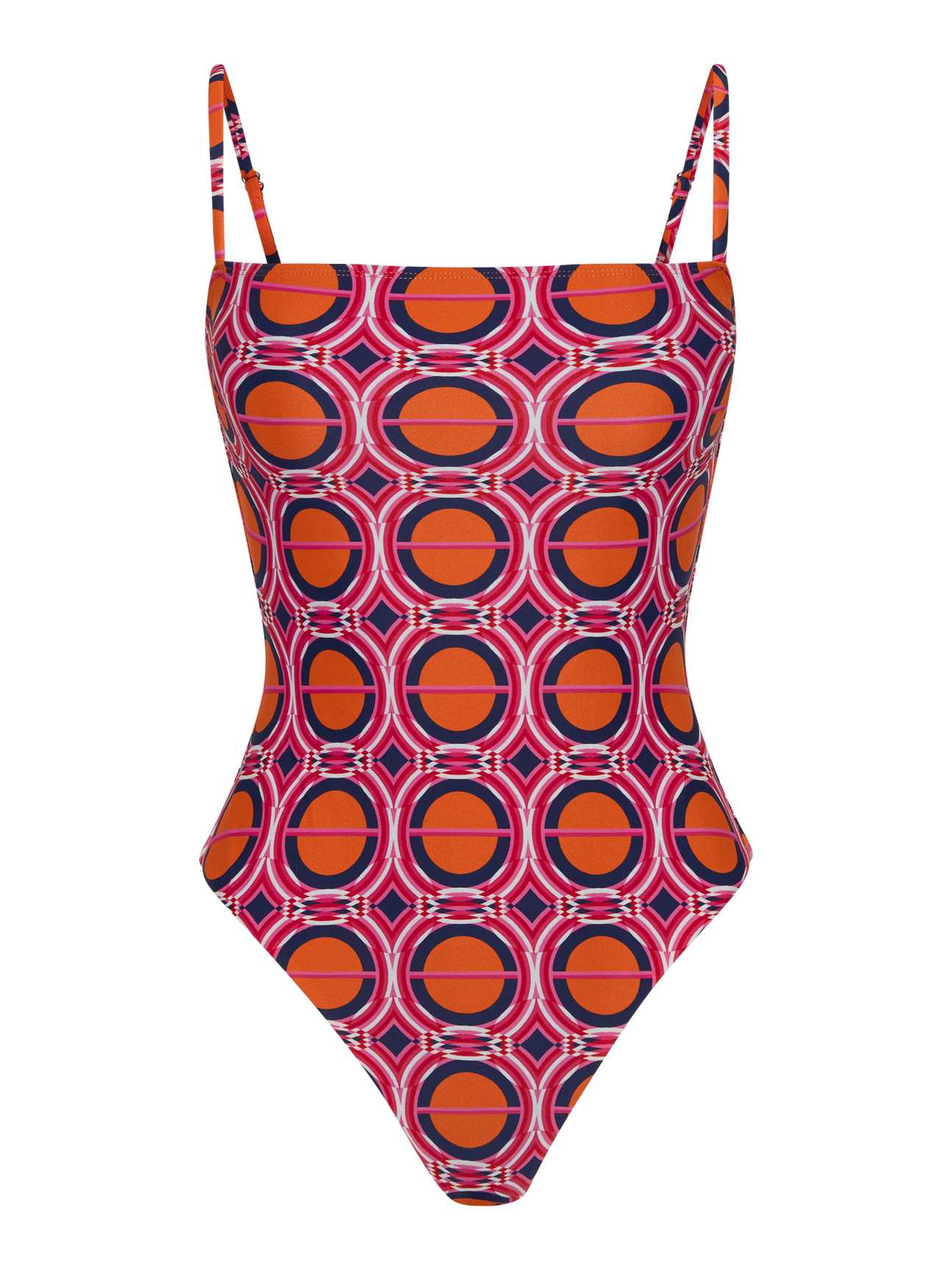 Flat product shot of the one-piece swimsuit in Moon Illusion