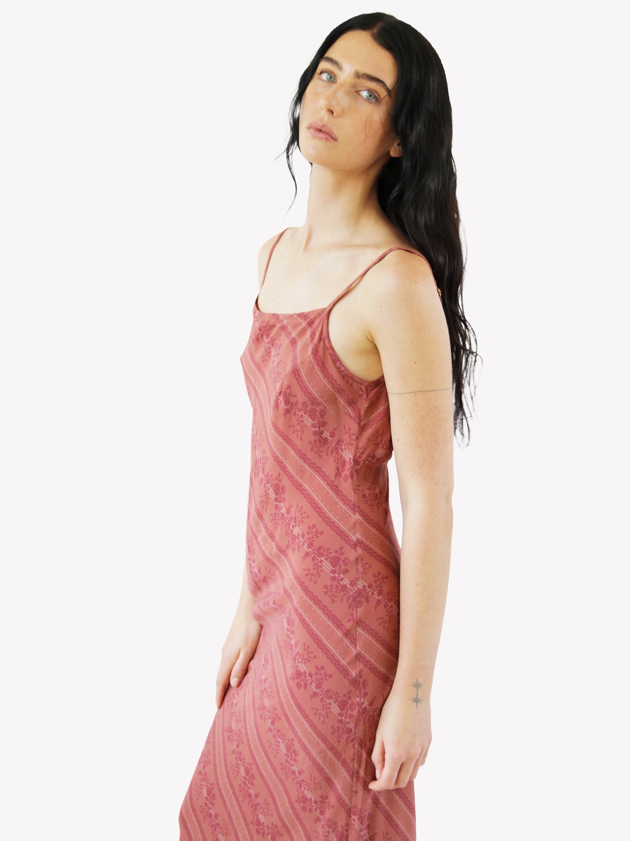 Arielle Slip Dress — Terracotta, view 2